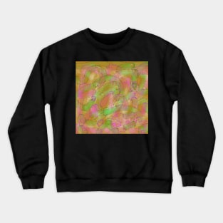 Amoebas Abstract Green Pink Orange Crewneck Sweatshirt